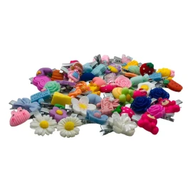 Xa 50 Mini Pinzas Cuca Piojito Broche Para Cabello Niñas Mix