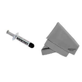 Arctic Silver 5 Thermal Compound - 3.5 grams+ MicroFiber 7" X 6" Cleaning Cloth (Value Pack)
