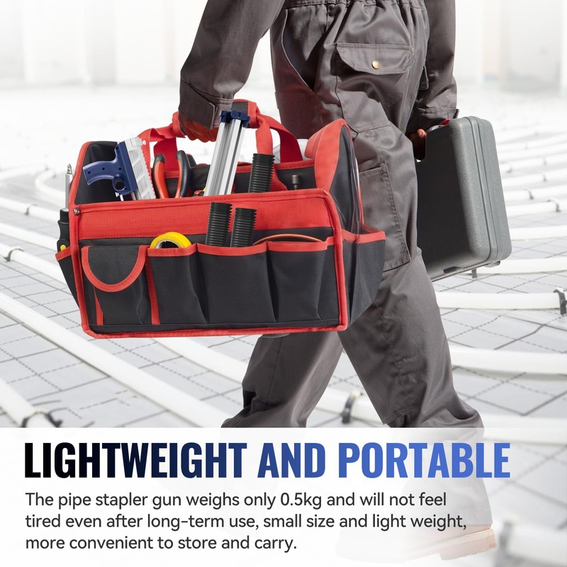 PEX Pipe Stapler Portable Foamboard Stapler Kit with 1650 Pcs
