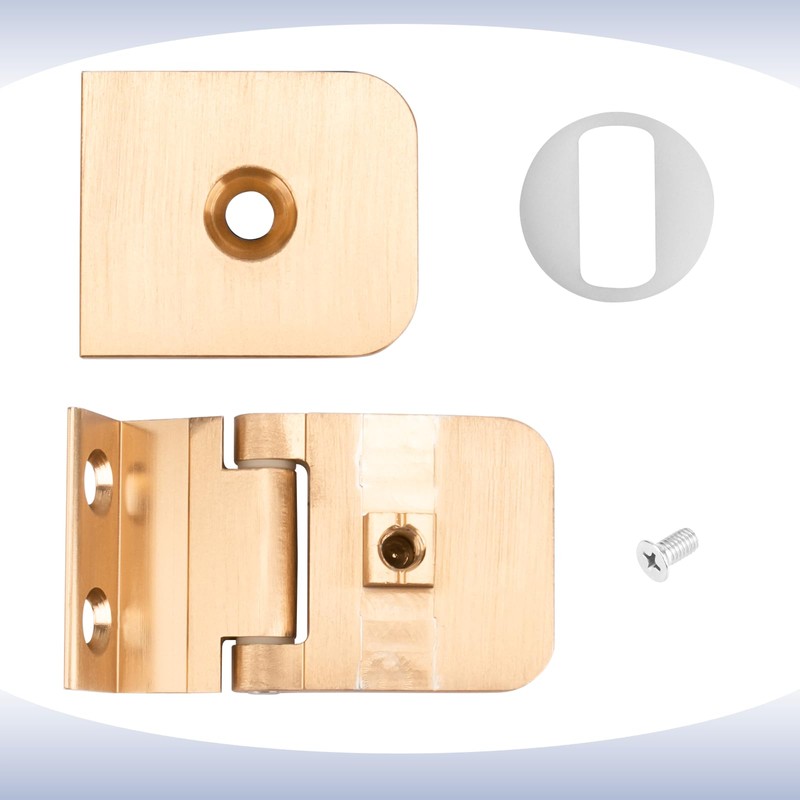 Glass Shower Door Hinges, Brushed Nickel Finish Mini Hinge Glass