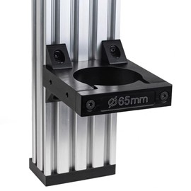 Router Spindle Mount Holder 65mm Aluminum Shaft Spindle Motor Bracket Kit with Mounting Hardware Angle Corner Connectors for CNC Router Engraving Machine