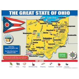 Gallopade Publishing Group Ohio State Map for Students - Pack of 30 (9780635106629)