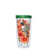 Signature Tumblers Clear Hummingbird Wrap w/Green Lid Tumbler Cup 16