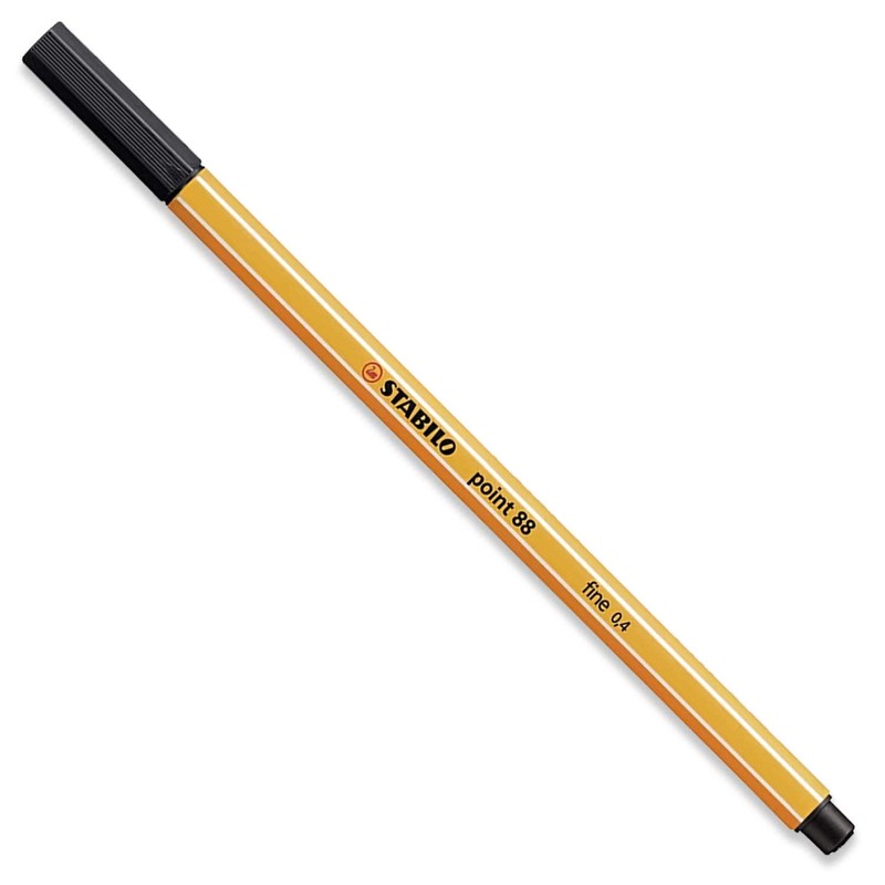 STABILO Fineliner point 88 - Black Ink Fineliner Pen -