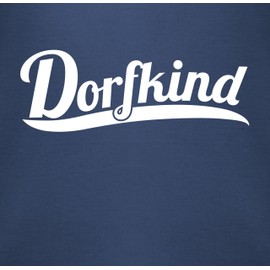 Shirtracer - Baby Bodysuit Long Sleeve Girl Boy - Sayings - Dorfkind White, 1 Navy Blue