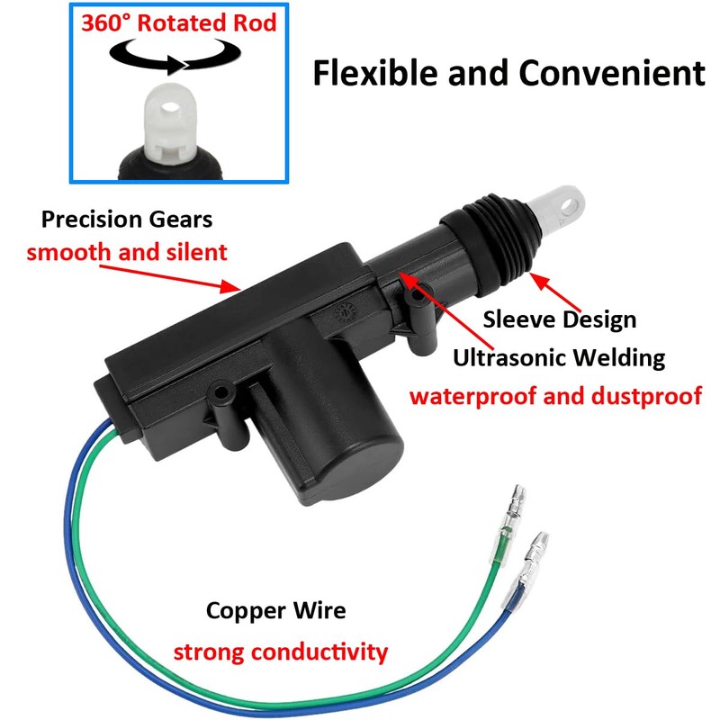 LKRXW 2Pcs 12V Door Lock Actuator Kit Heavy Duty High