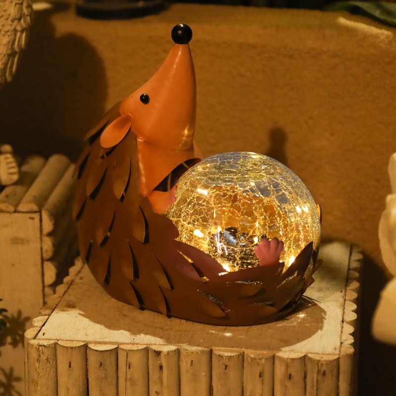 MUMTOP Solar Lantern - Solar Lights Outdoor Waterproof, Hedgehog Solar