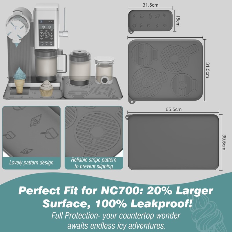 3 Pack Silicone Pad Set for Ninja Swirl by CREAMi,Protects