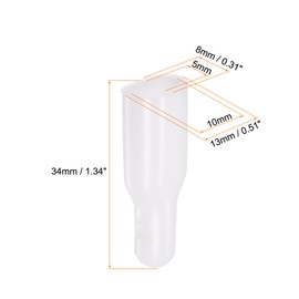 sourcing map Umbrella Connection Head Beads 10 x 5 mm Hole Diameter 34 mm Length PP Plastic Umbrella Components for Double Bone Umbrella Cover Parts Grey Pack of 10