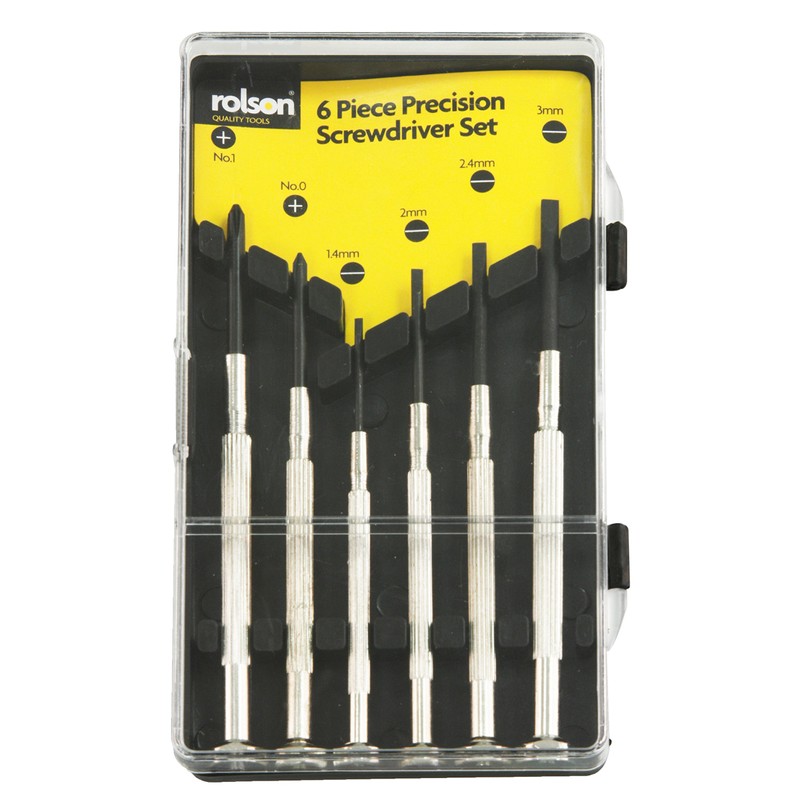 Rolson 11208 6 pc Precision Screwdriver Set