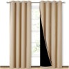 NICETOWN Thermal Insulated 100% Blackout Curtains, Noise Reducing Performance Drapes