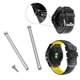 LT Easiyl 1Set Watch Band Lug Link Pins Repair Kit with 2x Metal Screw Rods 2x Screwdrivers Compatible with Garmin Fenix 7X/7Xpro/6Xpro/5X Plus/3/3 HR, Silver
