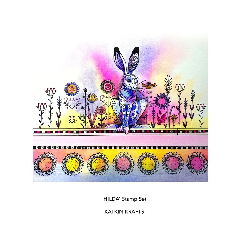 Katkin Krafts - A5 Hilda Stamp Set