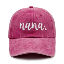 Nana Gifts, Nana Birthday Gifts from Grandkids, Nana Hats for Women, Mothers Day Christmas Thanksgiving Gifts for Nana Grandma Grandmother, Adjustable Washed Cotton Embroidered Baseball Caps for Nana