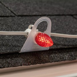 Kringle Traditions Christmas Light Shingle Tab Hanger Light Hanging Accessory 3 inch Tab - 100 Pack