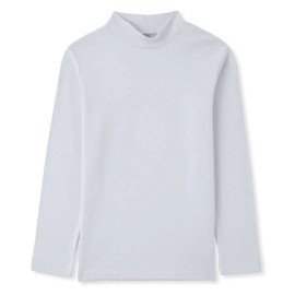 Newborn Baby Girl Warm Cotton Bodysuit, White turtleneck