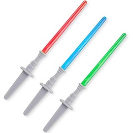 Super Z Outlet Light Sabre Cupcake Decoration Toppers Sticks Picks Set for Children Birthday Party, Fan Shows, Movies, 4" inches Tall (24 Pack)