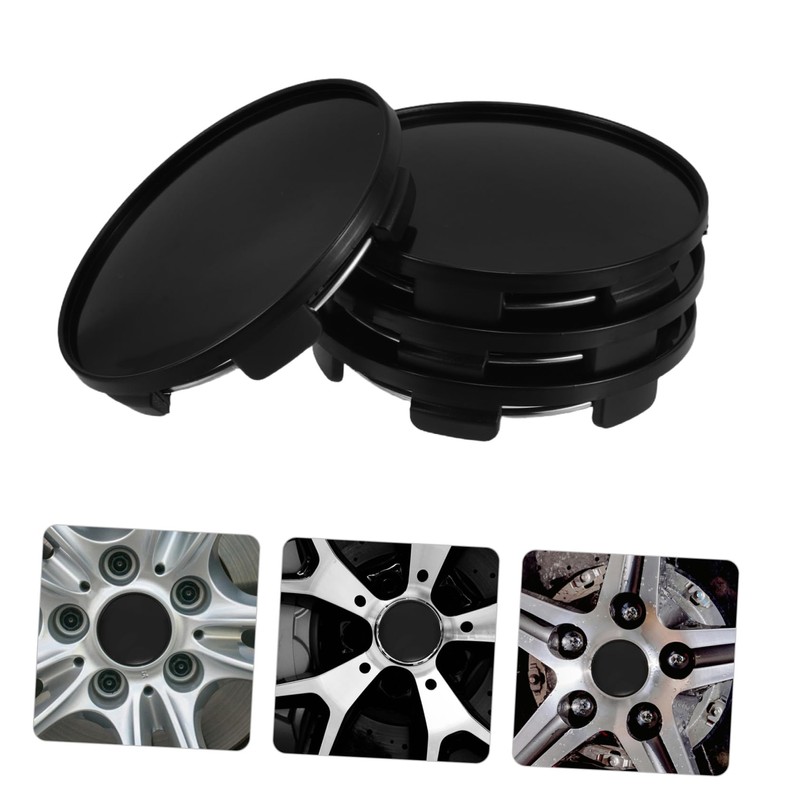 ULTECHNOVO 4pcs Wheel Center Caps for Car Outer Inner Sleek