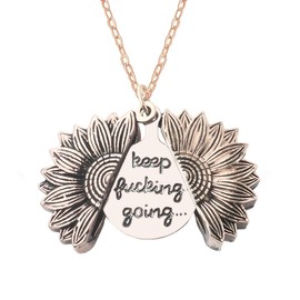 Inspirational Necklace Sunflower Necklaces for Women Encouragement Inspirational Birthday Gifts for Firends Family Coworkers Sunflower Lover Gifts for Women