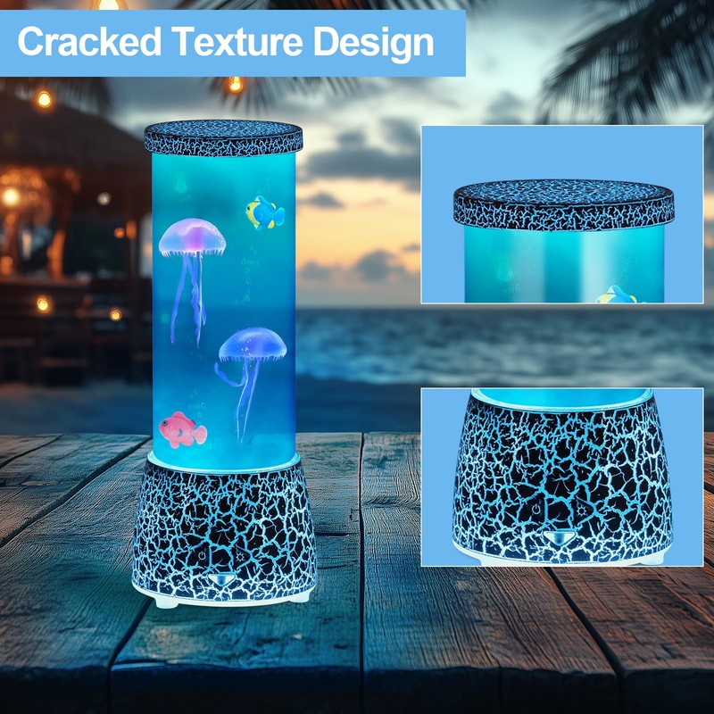 2 Pack Jellyfish Lamp, 16 Colors LED Night Light with