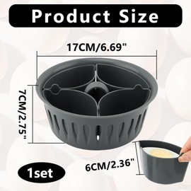 2-in-1 Egg Cooker Egg Holder, Egg Holder Poacher, Thermomix Accessories, Insert for Egg Boiling, Food Processor Accessories for 4 Poached Eggs and 6 Boiled Eggs, BPA-Free