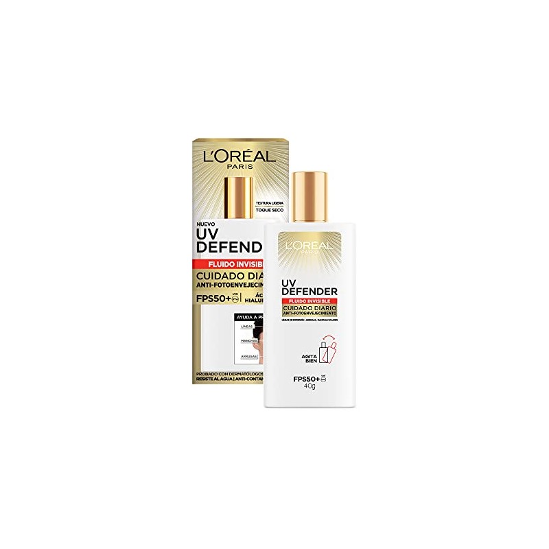 Loreal Paris Uv Defender bloqueador solar Fluido Invisible FPS 50