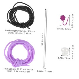 DOITOOL 1 Set Knitting Stitch Holder: 2-Hole Cord Locks for Needles and Crochet - Needle Stoppers - Flexible Knitting Hollow Tube for DIY Yarn Projects
