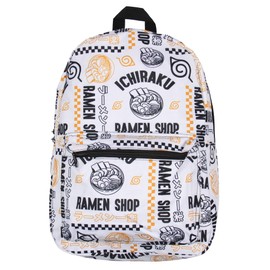 Bioworld Naruto Backpack Ichiraku Ramen Shop Laptop School Travel Backpack Standard White