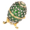 Egg Trinket Box Zinc Alloy Sparkling Rhinestone Exquisite Elegant Metal