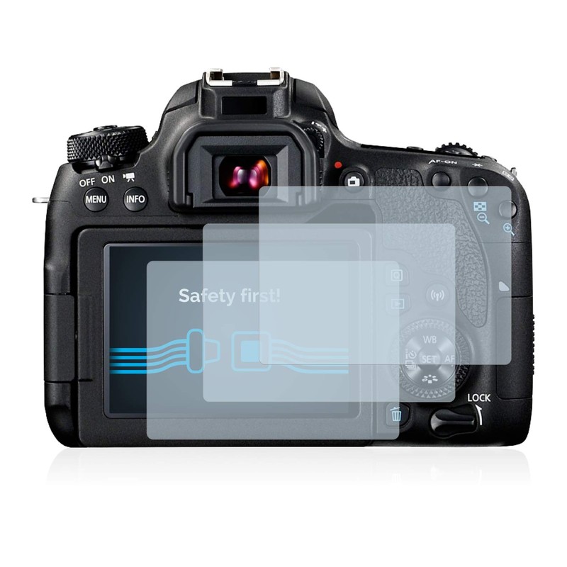 Savvies 6 Pack Screen Protector compatible with Canon EOS 77D