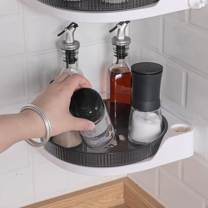 Weidace Corner Shower Caddy, 2 Pack Rotation Shower Organizer, Corner