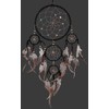 GURU SHOP Dream Catcher with Semi-Precious Stones - Black, Diameter: