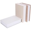 Kichvoe 3pcs Linen Faux Books Decorative Book Boxes for Room