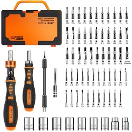 Ratchet Screwdriver Set 69 in 1 Magnetic Rotatable Ratchet Screwdriver Kit for Furniture, Car, Computer, Electronics Maintenance Household Screwdriver Home Repair Tool Kit