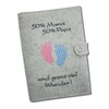 Maternity pass cover deluxe with extra compartments and closure, 100%