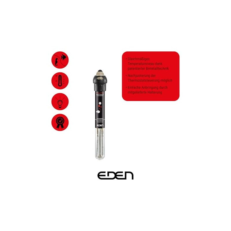 Eden 94151 50 heater reacts to current water temperature avoids