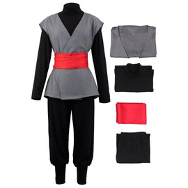 C-ZOFEK Mens Black Cosplay Costume Anime Kung Fu Suit (Small)
