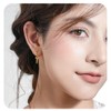 18K Gold Plated Keys Dangle Drop Earrings for Women 925