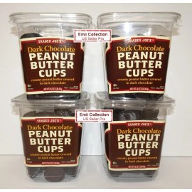 Trader Joe's Dark Chocolate Peanut Butter Cups 16oz 454g Sealed (4 Containers)