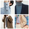 LIANHATA Leather Buttons, Brown Basket Shape Suit Buttons, Blazer, Suit,