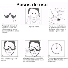 Elitzia Dispositivo De Gafas Para El Cuidado De Los Ojos Con Protección Contra La Luz Roja, Marcos Masajeadores Que Eliminan Manchas Oscuras, Ojeras, Bolsas Y Arrugas Et110N(Patillas De Gafas Blancas)