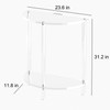 Carzi-Crea Acrylic Console Table 11.8" D x 23.6" W x