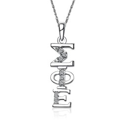 King Greek Inc Sigma Phi Epsilon Lavalier for Sweetheart - Sterling Silver; with 18" Silver