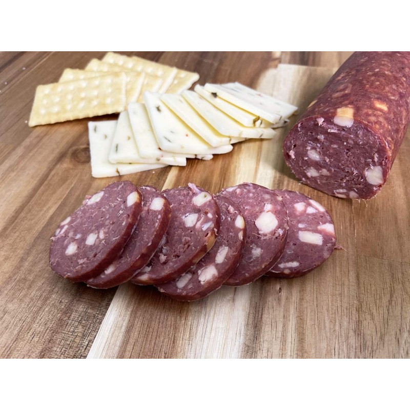 Bison Summer Sausage - BBQ Peppercheese - case of 4