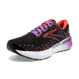 Brooks Women's Glycerin GTS 20 Supportive Running Shoe - Black/Bellflower/Fiesta - 5.5 Medium