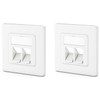 deleyCON 2 x 2 Port LAN Junction Box Data Socket