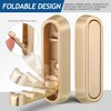 YipuVR 4PCS Gold Foldable Wall Hooks, Metal Folding Hooks Wall