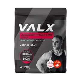 VALX Bulks Arginine, Citrulline Powder, Blood Orange Flavor, By Yoshitoku Yamamoto 8.5 oz (240 g), L-Arginine, 90,000 mg per Bag, L-Citrulline 24,000 mg Made in Japan