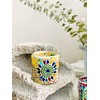 Handmade Scented Candle with Moroccan Glass Candle Bowl, Bergamot and