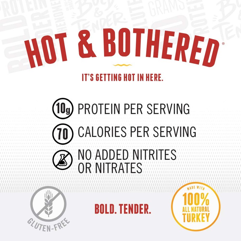 Perky Jerky Hot and Bothered Turkey Jerky, 2.2oz (Pack of